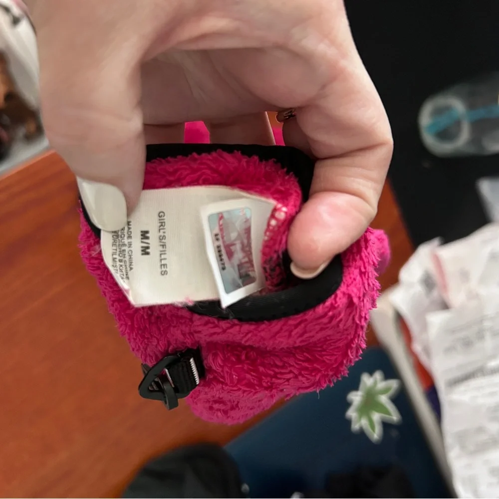 The North Face Pink and Black Gloves
